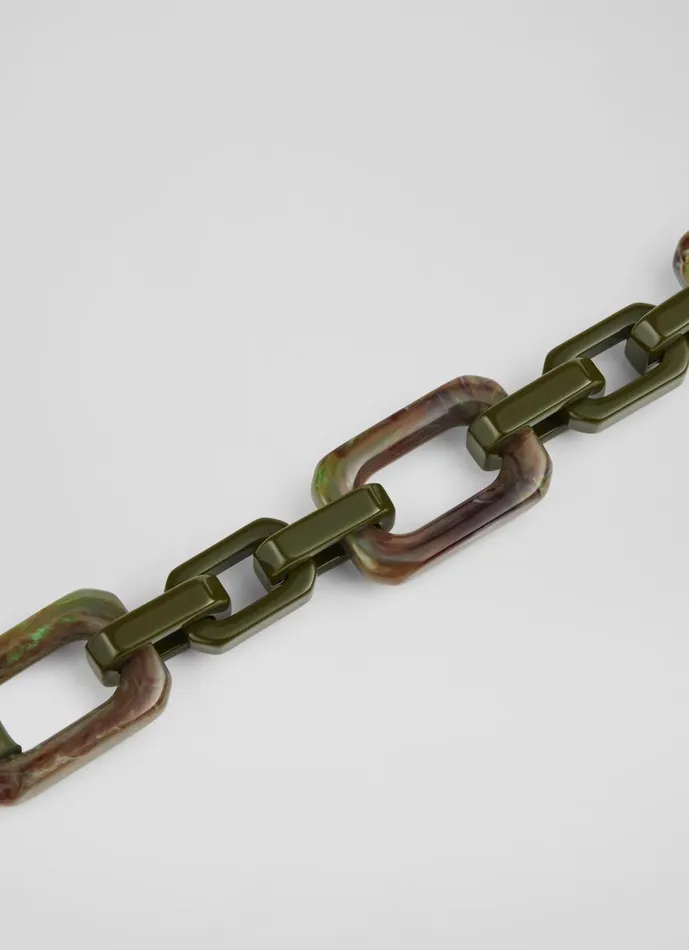 Women Belts LKBennett Aspen Green Resin Chain Leather Belt Women Belts LKBennett Aspen Green Resin Chain Leather Belt