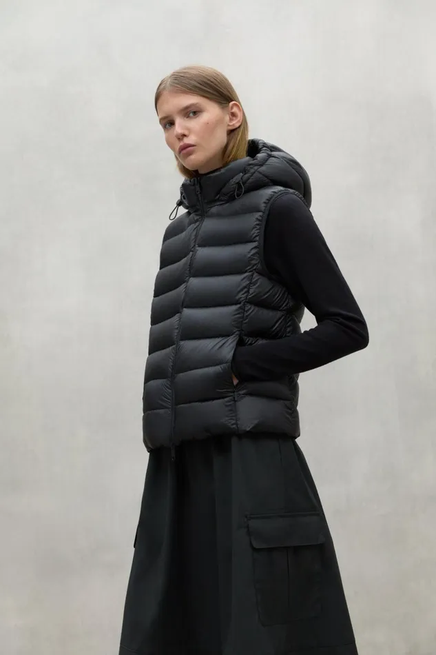Women Black Aoraki Waistcoat Ecoalf Vests