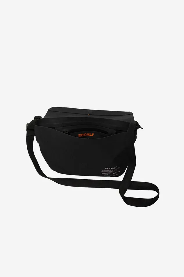Women Black Bonded Shoulder Bag Ecoalf Handbags