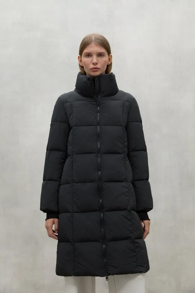Women Black Galana Coat Ecoalf Coats And Jackets