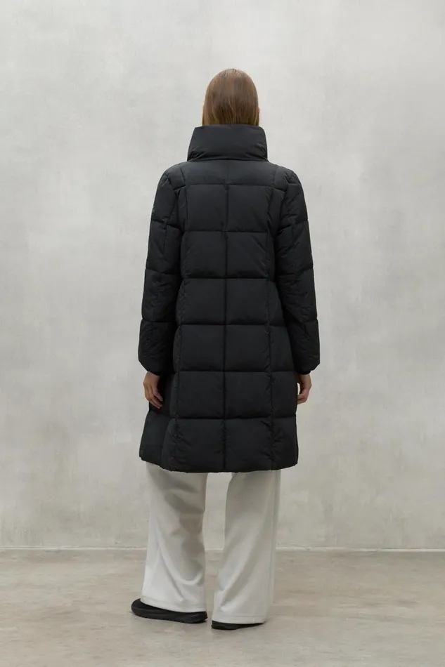 Women Black Galana Coat Ecoalf Coats And Jackets