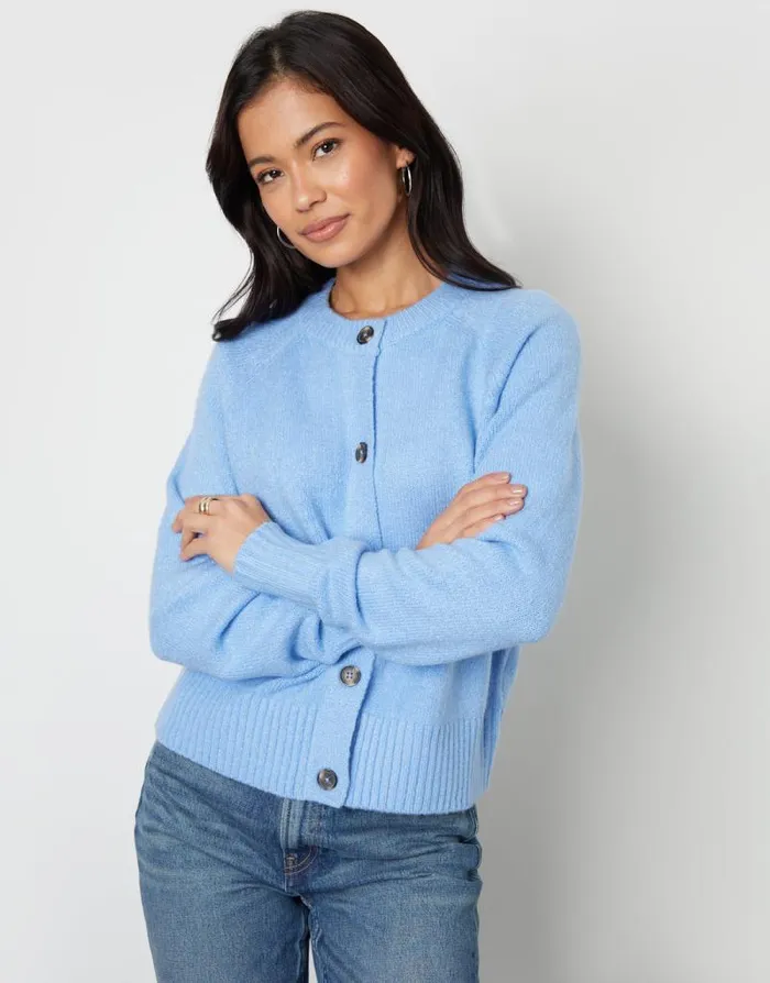 Women Blue Button Up Knitted Cardigan Threadbare Cardigans Women Blue Button Up Knitted Cardigan Threadbare Cardigans