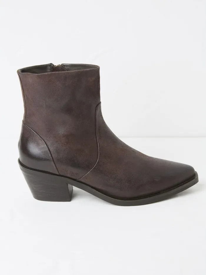 Women Boots Fat Face Leonie Brown Ankle Western Boots