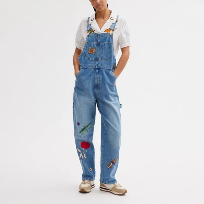 Women Bottoms Coach Coach X Observed By Us Overalls Blue Multi