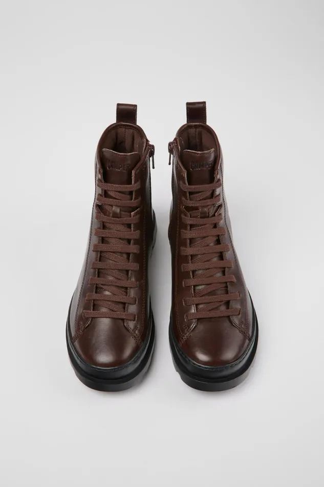 Women Brutus Burgundy Laceup Boots Camper Ankle Boots Women Brutus Burgundy Laceup Boots Camper Ankle Boots