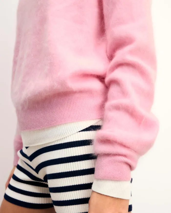Women Cashmere Sweaters From Future Brushed Crewneck Sweater Navy