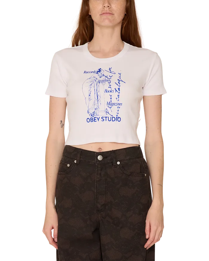 Women CATALOGUE CROPPED EMMA TSHIRT White TSHIRTS OBEY Clothing