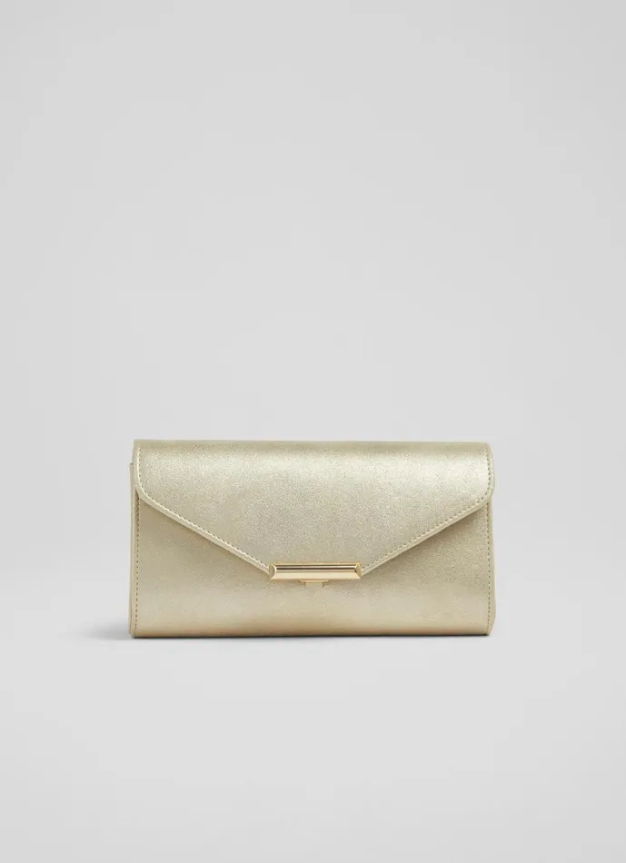 Women Clutch Bags LKBennett Lucy Soft Gold Suede Clutch Women Clutch Bags LKBennett Lucy Soft Gold Suede Clutch