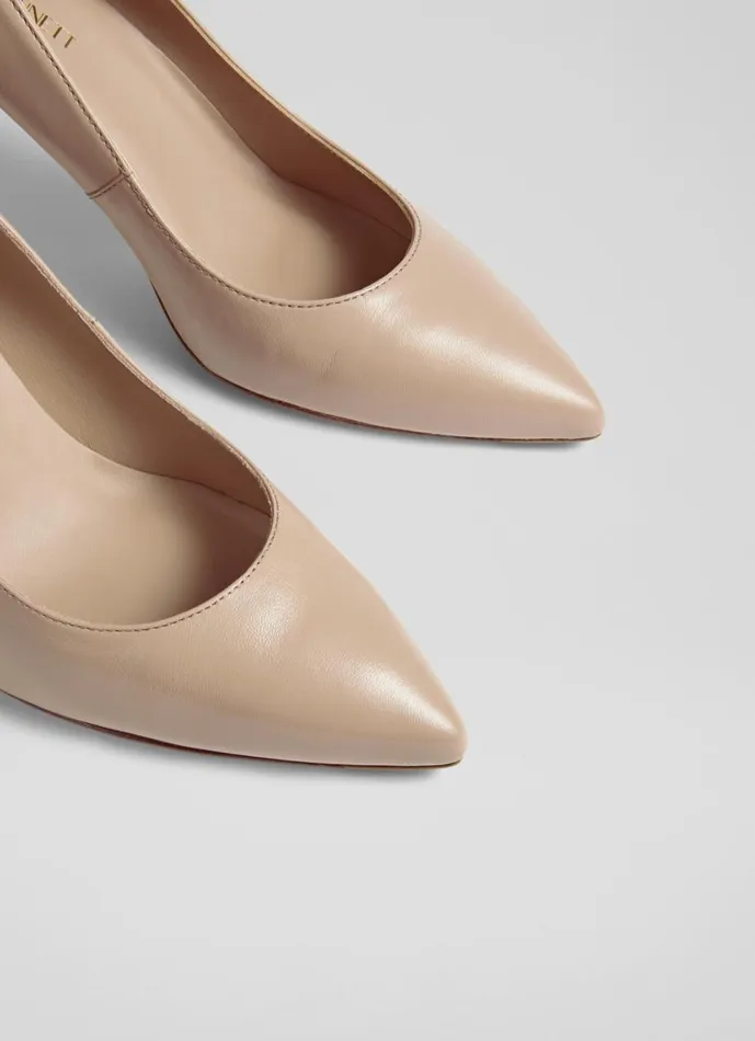 Women Court Shoes LKBennett Floret Nude 2 Leather Pointed Courts Beige Women Court Shoes LKBennett Floret Nude 2 Leather Pointed Courts Beige