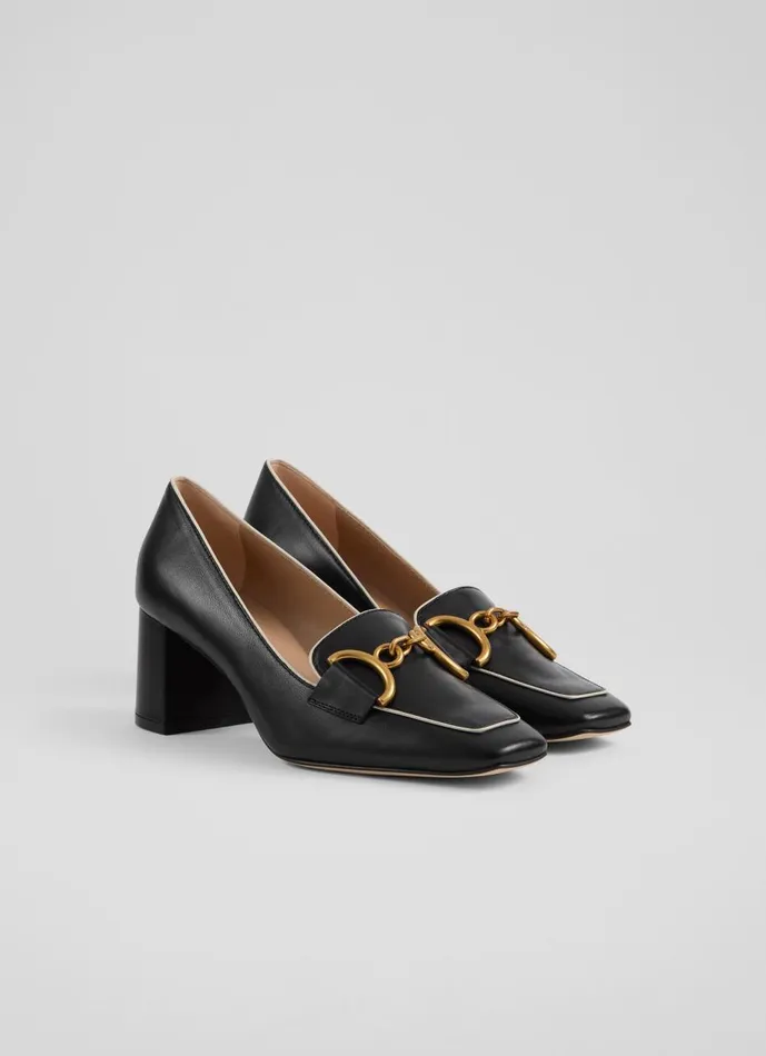 Women Court Shoes LKBennett Samantha Black Leather SnaffleDetail Courts Black Women Court Shoes LKBennett Samantha Black Leather SnaffleDetail Courts Black