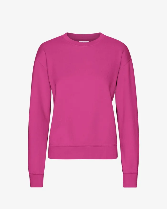 Women Crewneck Sweatshirts Colorful Standard Women Classic Organic Crew Magenta Blaze