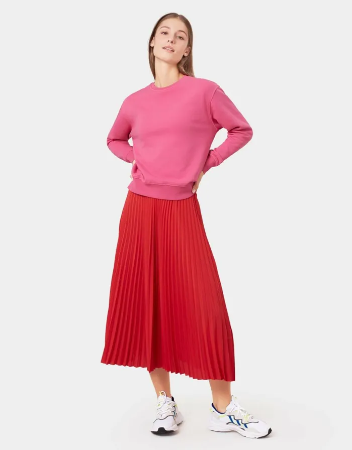 Women Crewneck Sweatshirts Colorful Standard Women Classic Organic Crew Magenta Blaze