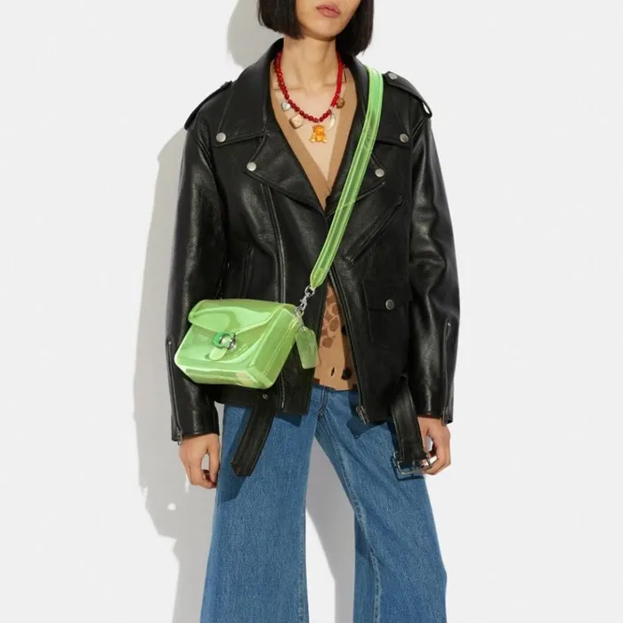 Women Crossbody Bags Coach Jelly Tabby Silvergreen