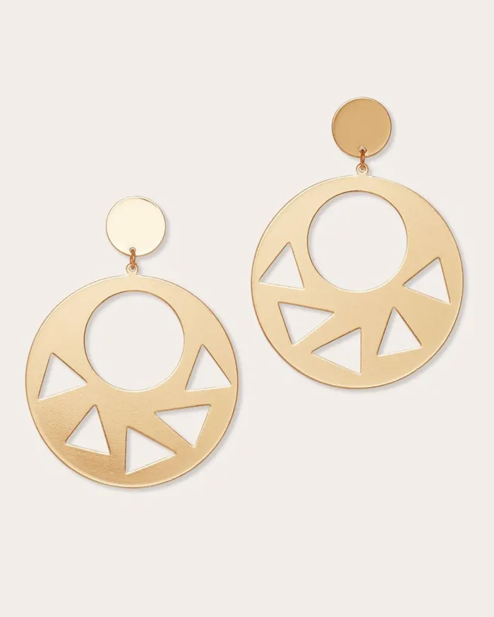 Women Dayana Cutout Disc Earrings Gold Ramy Brook Jewelry