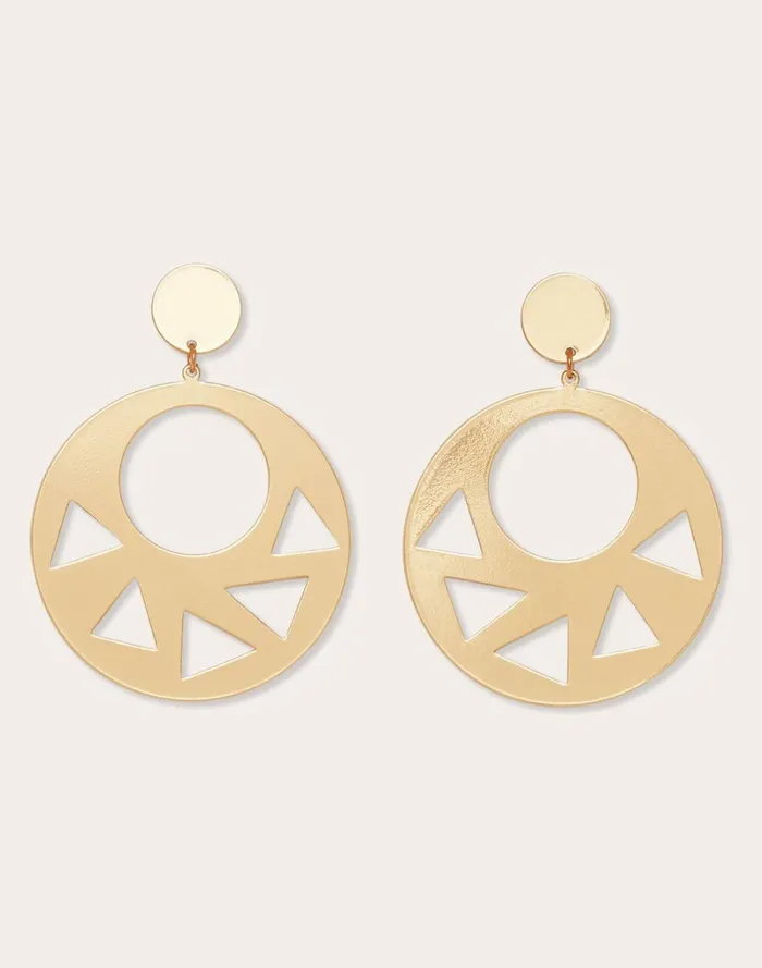 Women Dayana Cutout Disc Earrings Gold Ramy Brook Jewelry Women Dayana Cutout Disc Earrings Gold Ramy Brook Jewelry