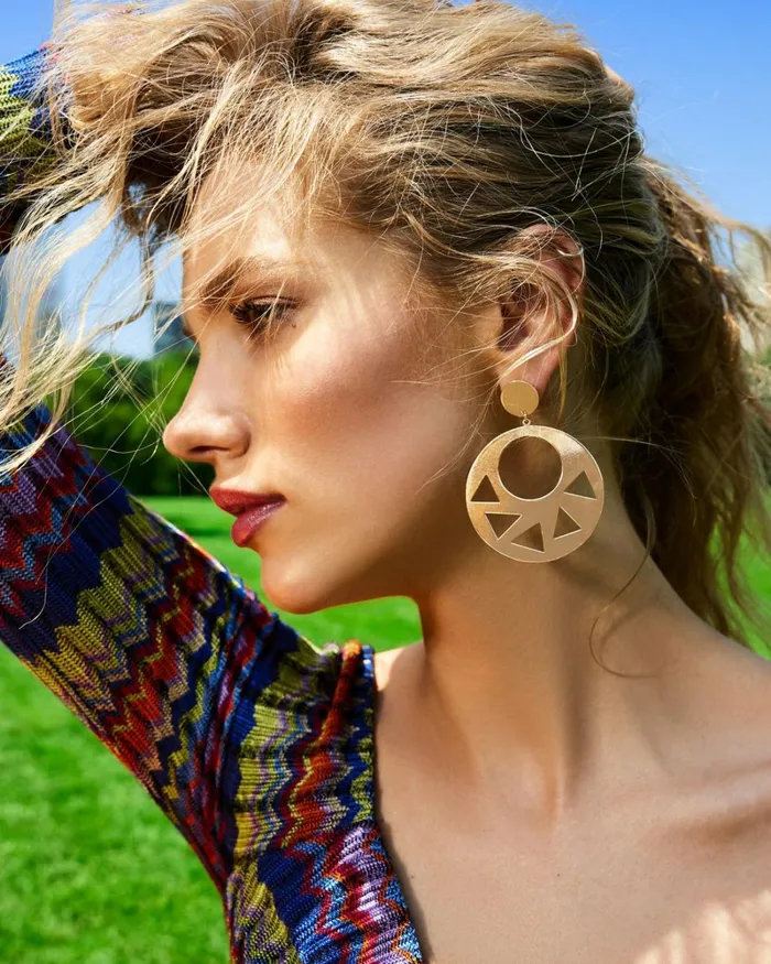 Women Dayana Cutout Disc Earrings Gold Ramy Brook Jewelry Women Dayana Cutout Disc Earrings Gold Ramy Brook Jewelry