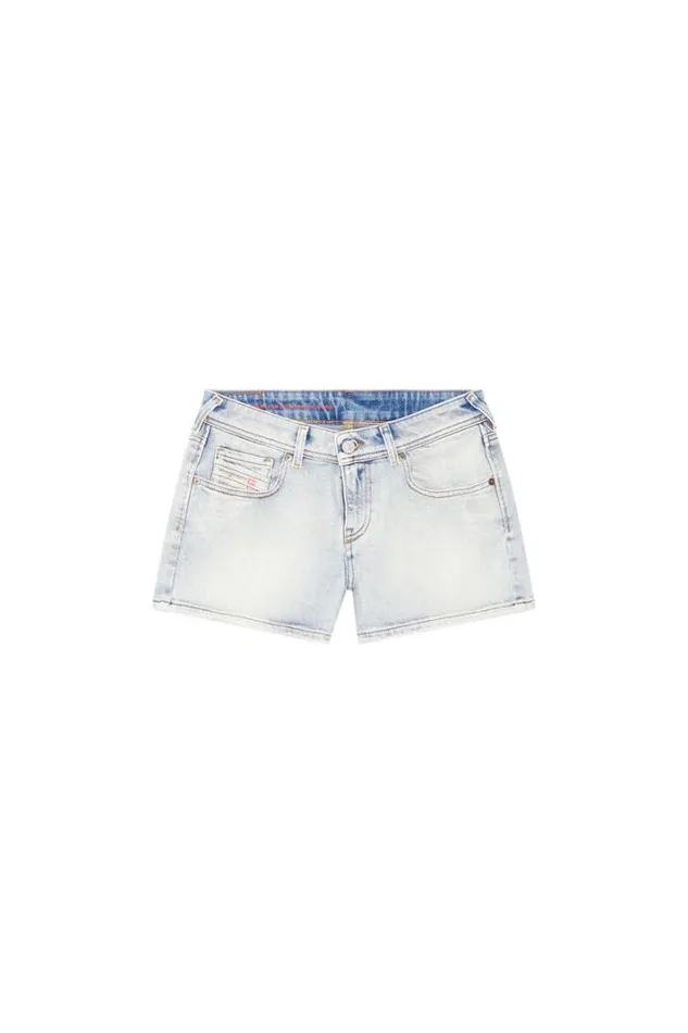 Women DeLylaShort Light Blue Diesel Trousers And Shorts Women DeLylaShort Light Blue Diesel Trousers And Shorts