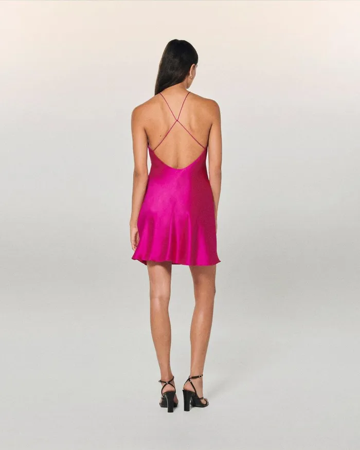 Women Dresses and Jumpsuits From Future Selena Short Strap Dress Rasperry Pink