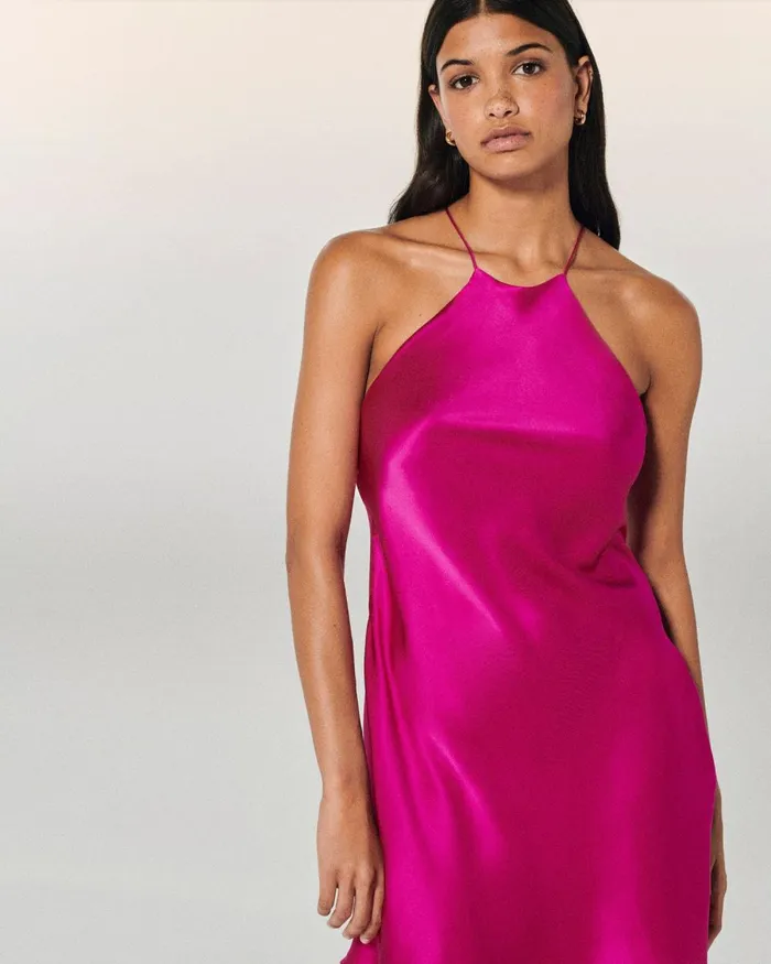 Women Dresses and Jumpsuits From Future Selena Short Strap Dress Rasperry Pink
