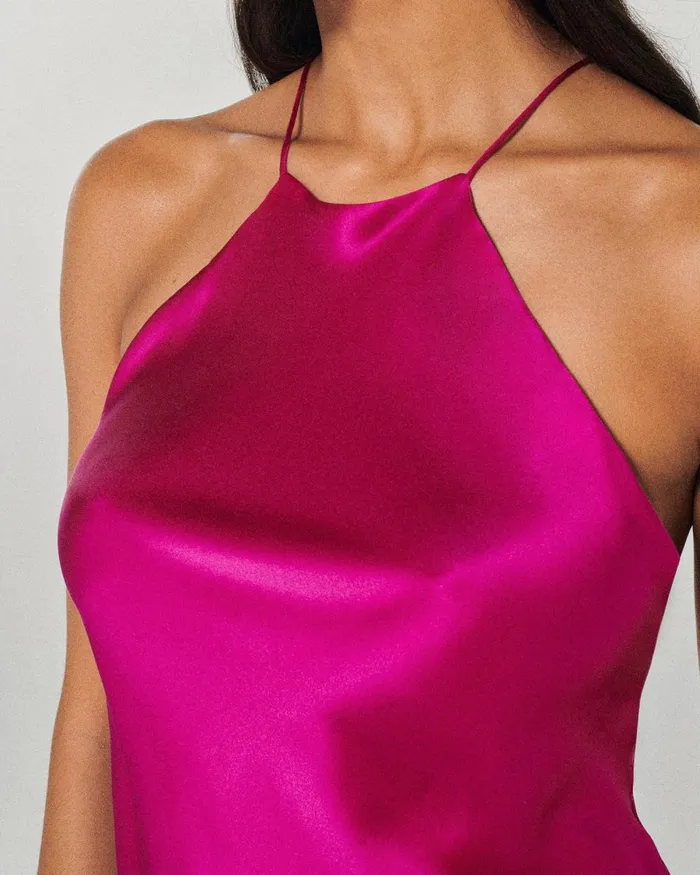 Women Dresses and Jumpsuits From Future Selena Short Strap Dress Rasperry Pink