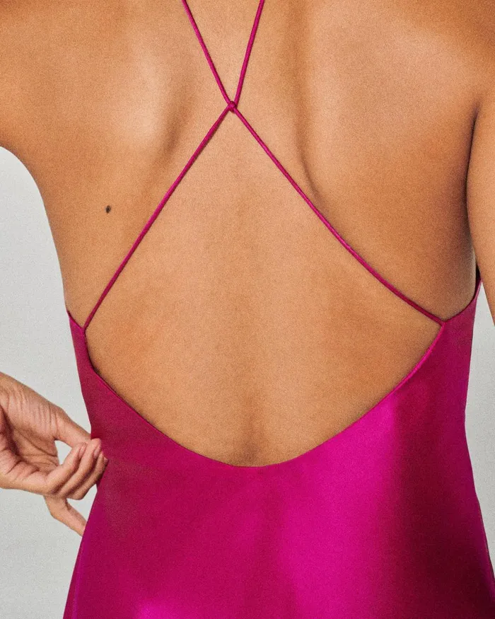 Women Dresses and Jumpsuits From Future Selena Short Strap Dress Rasperry Pink