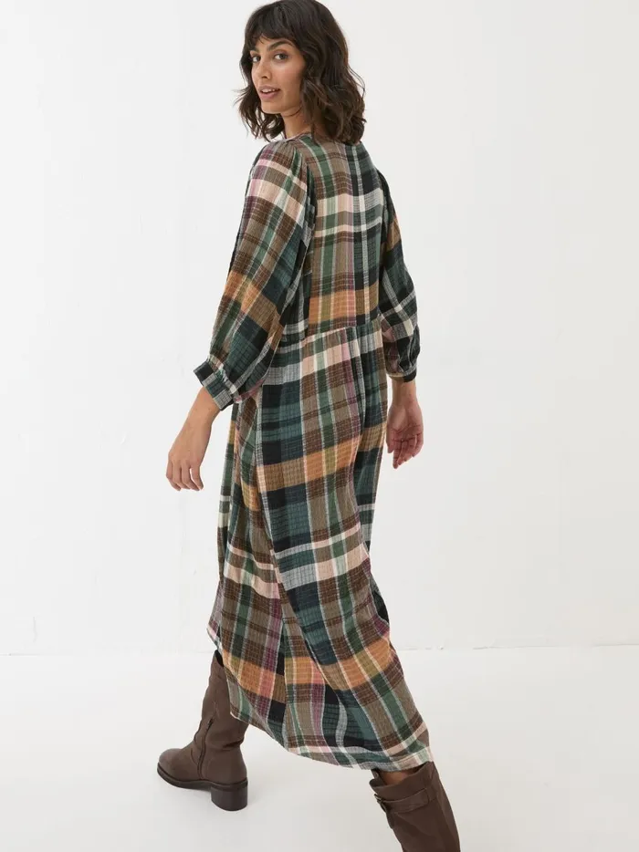 Women Dresses Fat Face Ceil Multi Check Dress