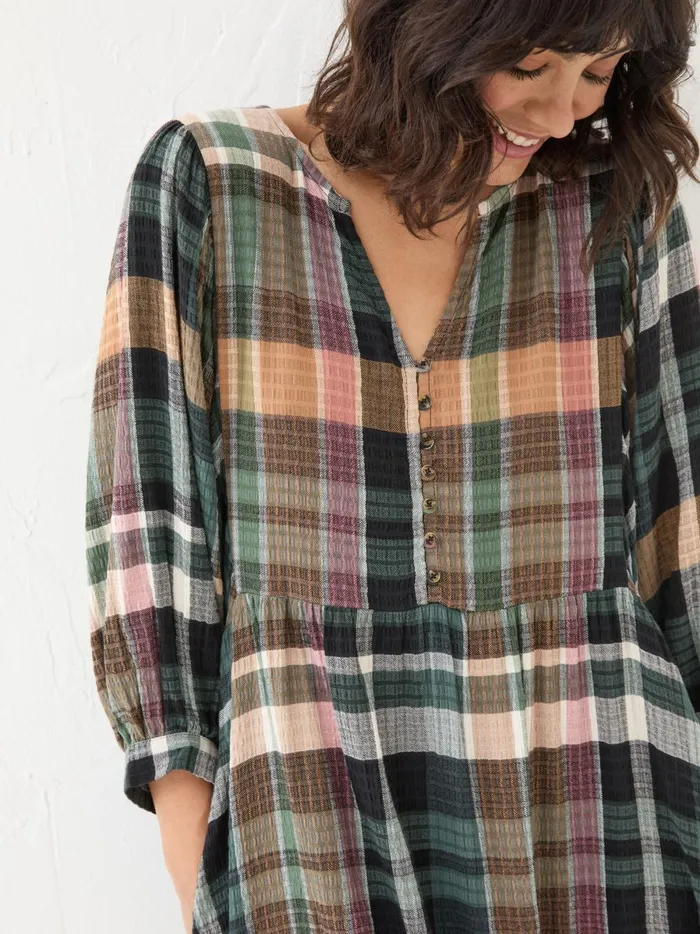 Women Dresses Fat Face Ceil Multi Check Dress