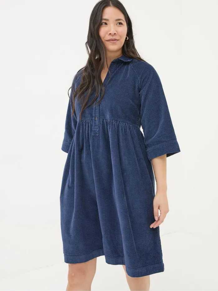 Women Dresses Fat Face Sara Blue Bubble Cord Dress