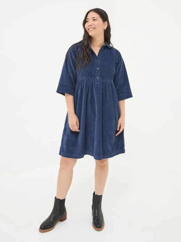 Women Dresses Fat Face Sara Blue Bubble Cord Dress