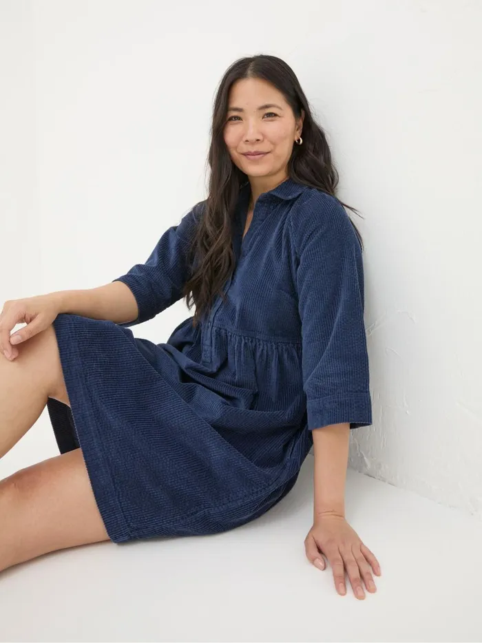 Women Dresses Fat Face Sara Blue Bubble Cord Dress