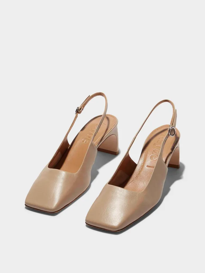 Women Eliza Nappa Leather Slingback Pumps Aeyde Pumps