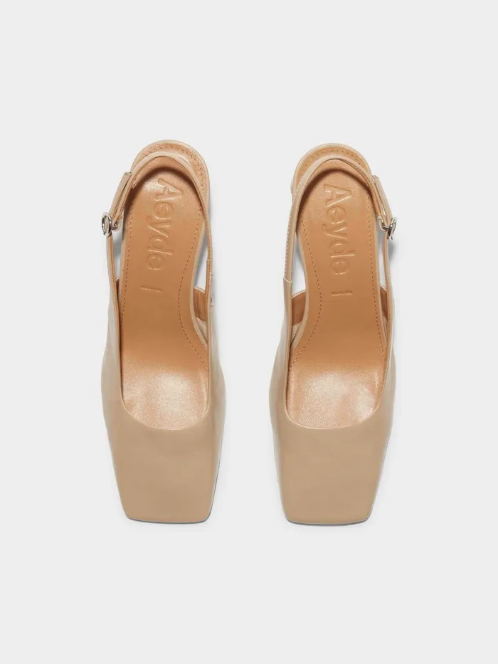 Women Eliza Nappa Leather Slingback Pumps Aeyde Pumps