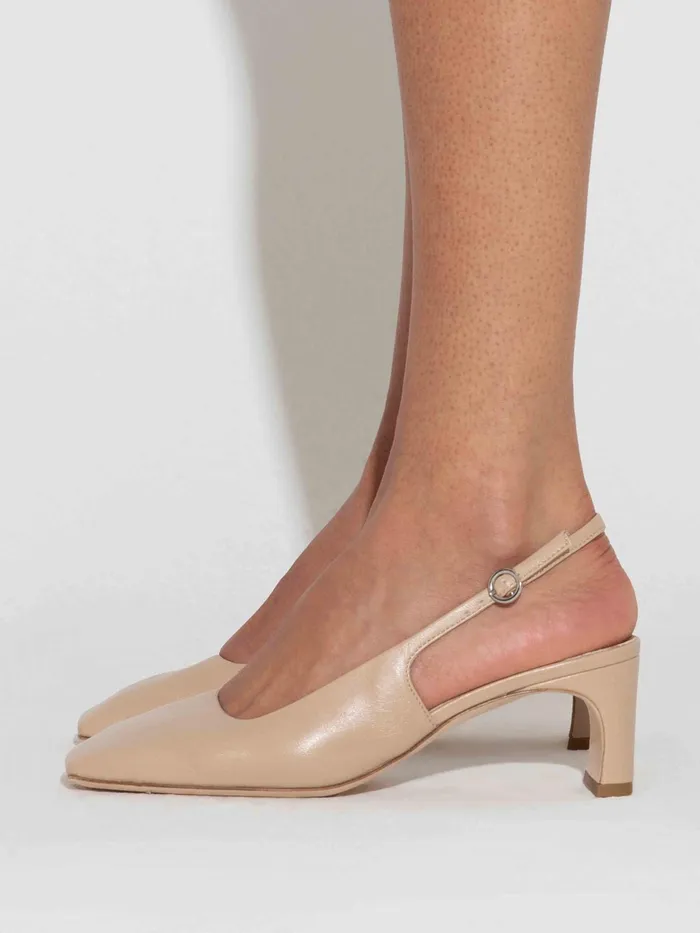 Women Eliza Nappa Leather Slingback Pumps Aeyde Pumps