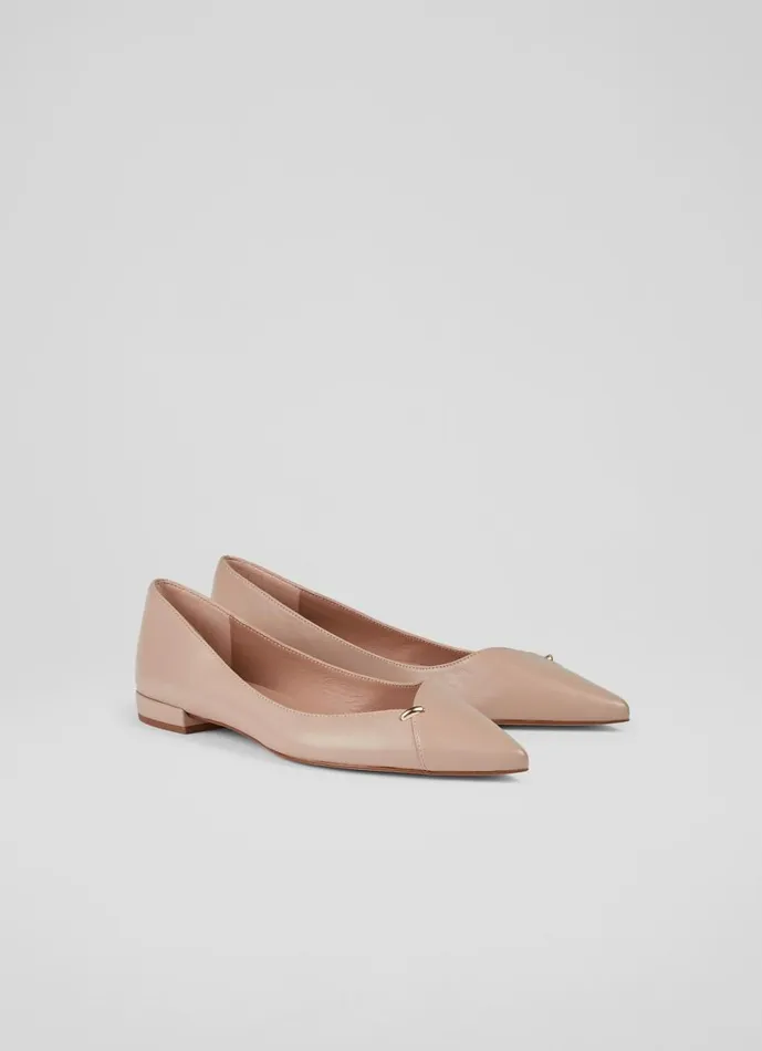 Women Flats LKBennett Cally Beige Leather Flats Neutral Women Flats LKBennett Cally Beige Leather Flats Neutral