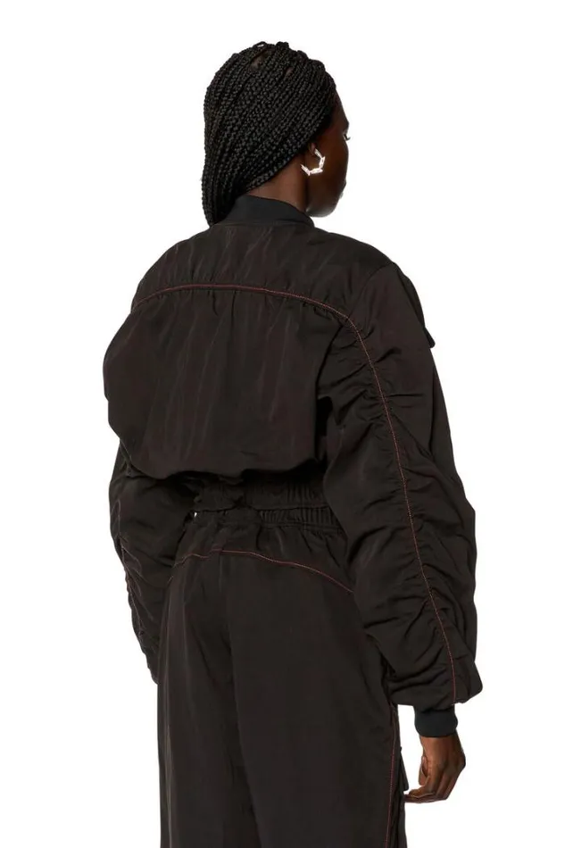 Women GKhlo Black Diesel Outerwear And Jackets Women GKhlo Black Diesel Outerwear And Jackets