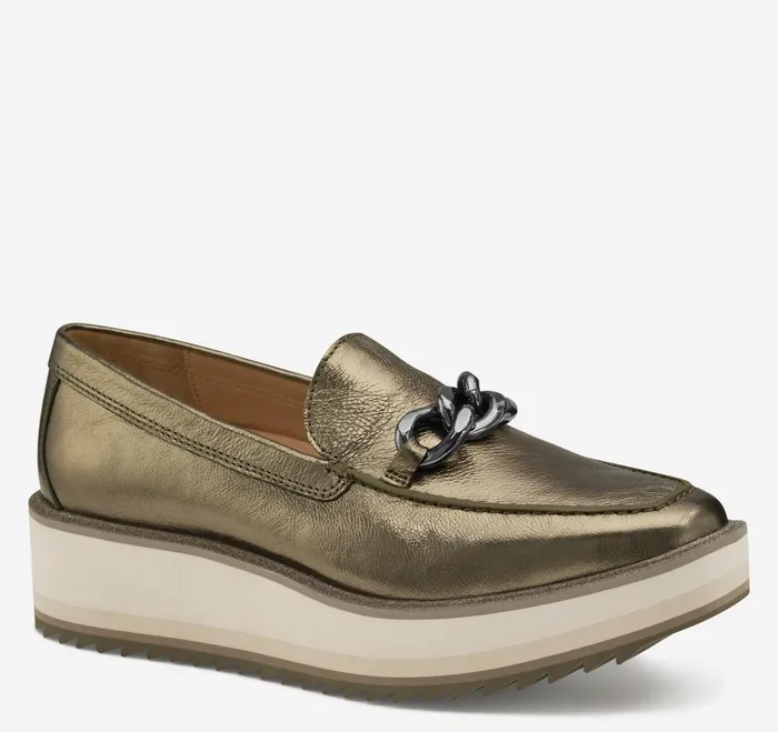 Women Gracelyn Chain Loafer Bronze Metallic Sheepskin JohnstonandMurphy Mules and Loafers Women Gracelyn Chain Loafer Bronze Metallic Sheepskin JohnstonandMurphy Mules and Loafers