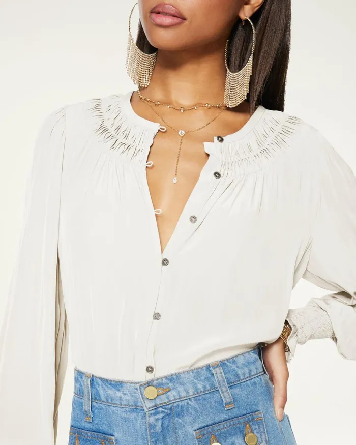 Women Isla Puff Sleeve Blouse Black Ramy Brook Tops Women Isla Puff Sleeve Blouse Black Ramy Brook Tops