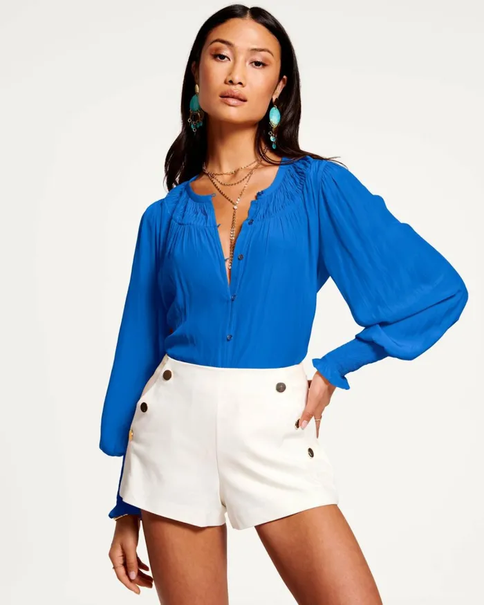 Women Isla Puff Sleeve Blouse Black Ramy Brook Tops Women Isla Puff Sleeve Blouse Black Ramy Brook Tops