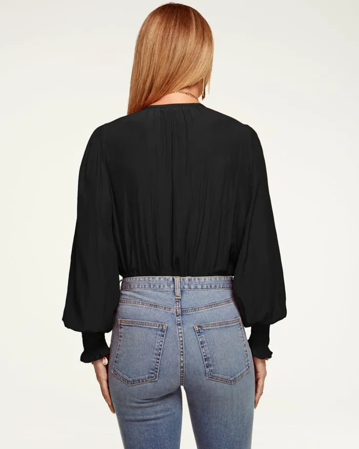 Women Isla Puff Sleeve Blouse Black Ramy Brook Tops Women Isla Puff Sleeve Blouse Black Ramy Brook Tops
