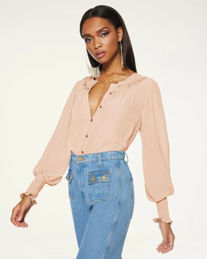 Women Isla Puff Sleeve Blouse Black Ramy Brook Tops Women Isla Puff Sleeve Blouse Black Ramy Brook Tops