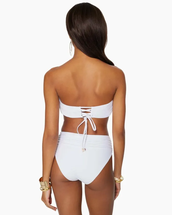 Women Ivo Ruched Bikini Bottom White Ramy Brook Swimwear Women Ivo Ruched Bikini Bottom White Ramy Brook Swimwear