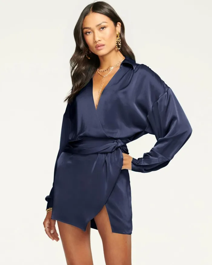 Women Jaymie Wrap Mini Dress Navy Ramy Brook Dresses Women Jaymie Wrap Mini Dress Navy Ramy Brook Dresses