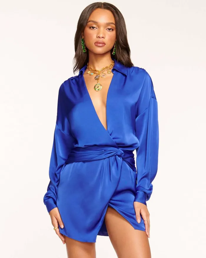 Women Jaymie Wrap Mini Dress Navy Ramy Brook Dresses Women Jaymie Wrap Mini Dress Navy Ramy Brook Dresses