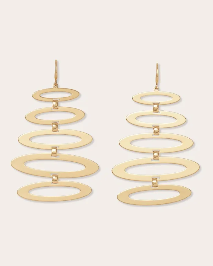 Women Jazmine Oval Earrings Gold Ramy Brook Jewelry