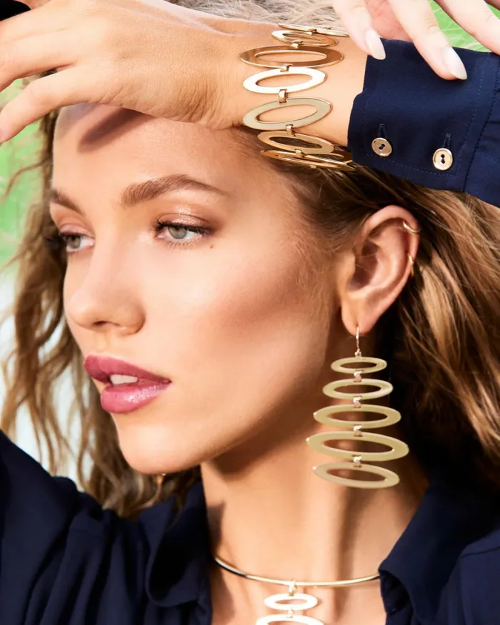 Women Jazmine Oval Earrings Gold Ramy Brook Jewelry Women Jazmine Oval Earrings Gold Ramy Brook Jewelry