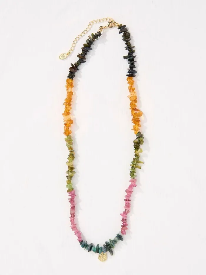 Women Jewellery Fat Face Multi Stone Necklace
