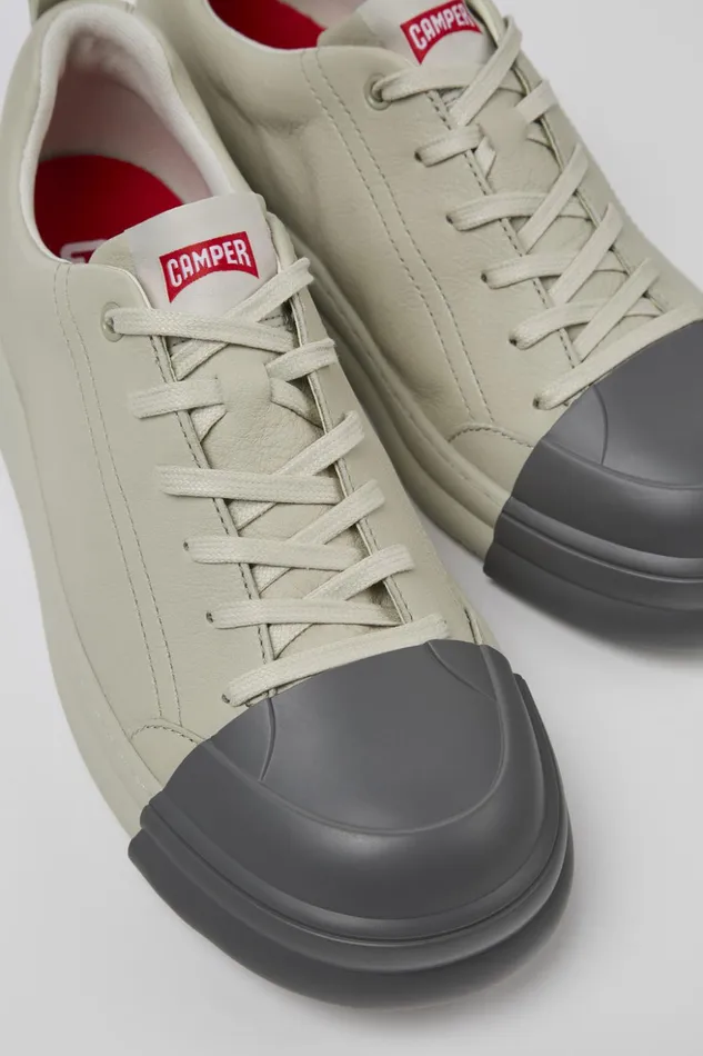 Women Junction Runner Gray Leather Sneakers Camper Sneakers