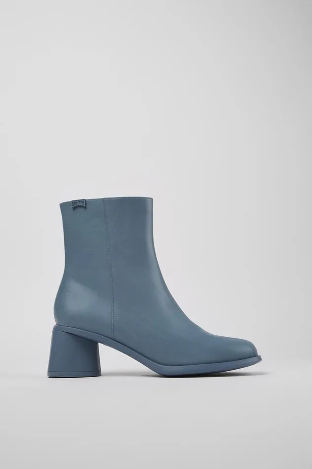 Women Kiara Gray Leather Boots Camper Ankle Boots Women Kiara Gray Leather Boots Camper Ankle Boots