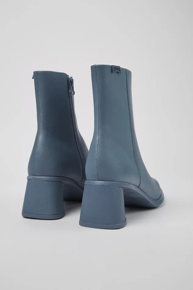 Women Kiara Gray Leather Boots Camper Ankle Boots Women Kiara Gray Leather Boots Camper Ankle Boots