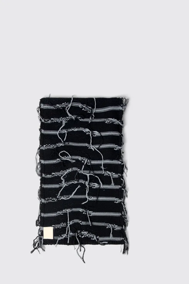 Women Knit Scarf Black Intarsia Knit Scarf Camper Knit Women Knit Scarf Black Intarsia Knit Scarf Camper Knit